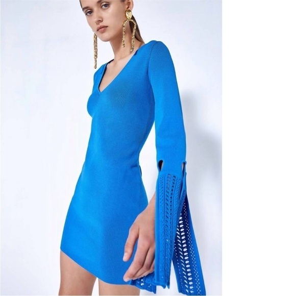 Alexis Venesa V-Neck Pullover Bodycon Mini Dress. Size Small - Picture 1 of 11